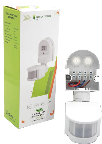 Quick Sense QS-11 180° PIR Motion Sensor Light Switch Wall-Mount