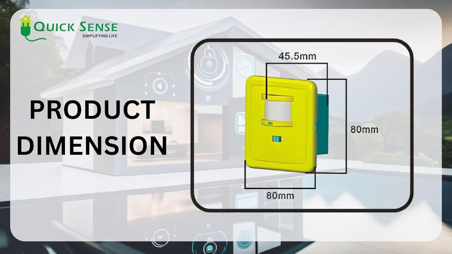 Quick Sense PIR Wall-Mounted Infrared Motion Sensor Switch 220V 9m