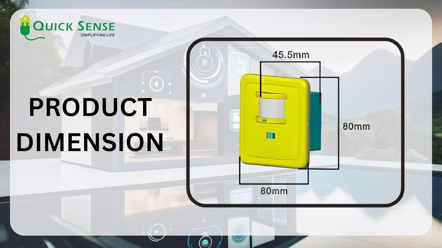 Quick Sense PIR Wall-Mounted Infrared Motion Sensor Switch 220V 9m