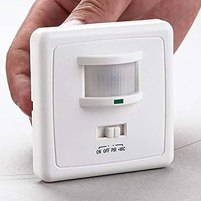 Quick Sense PIR Wall Mounted Hidden Infrared Motion Sensor Switch with (ON/OFF Button)