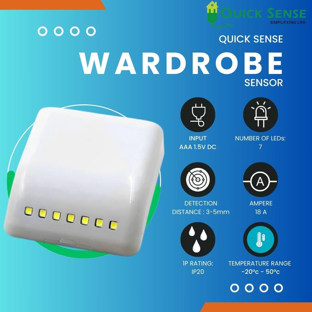 Quick Sense Battery-Powered PIR LED Motion Sensor Cabinet Light