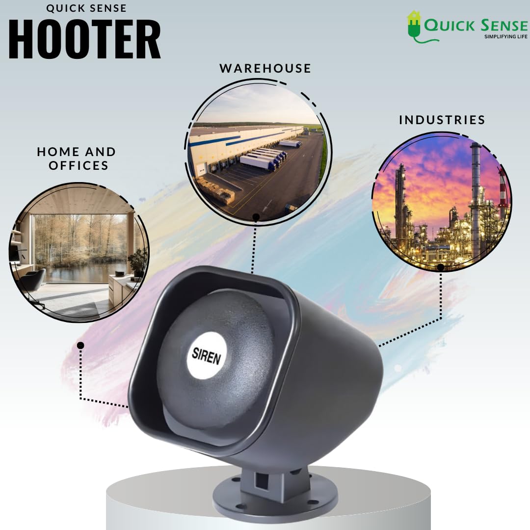 Quick Sense 220V 110dB Hooter Security Alarm Pack of 2