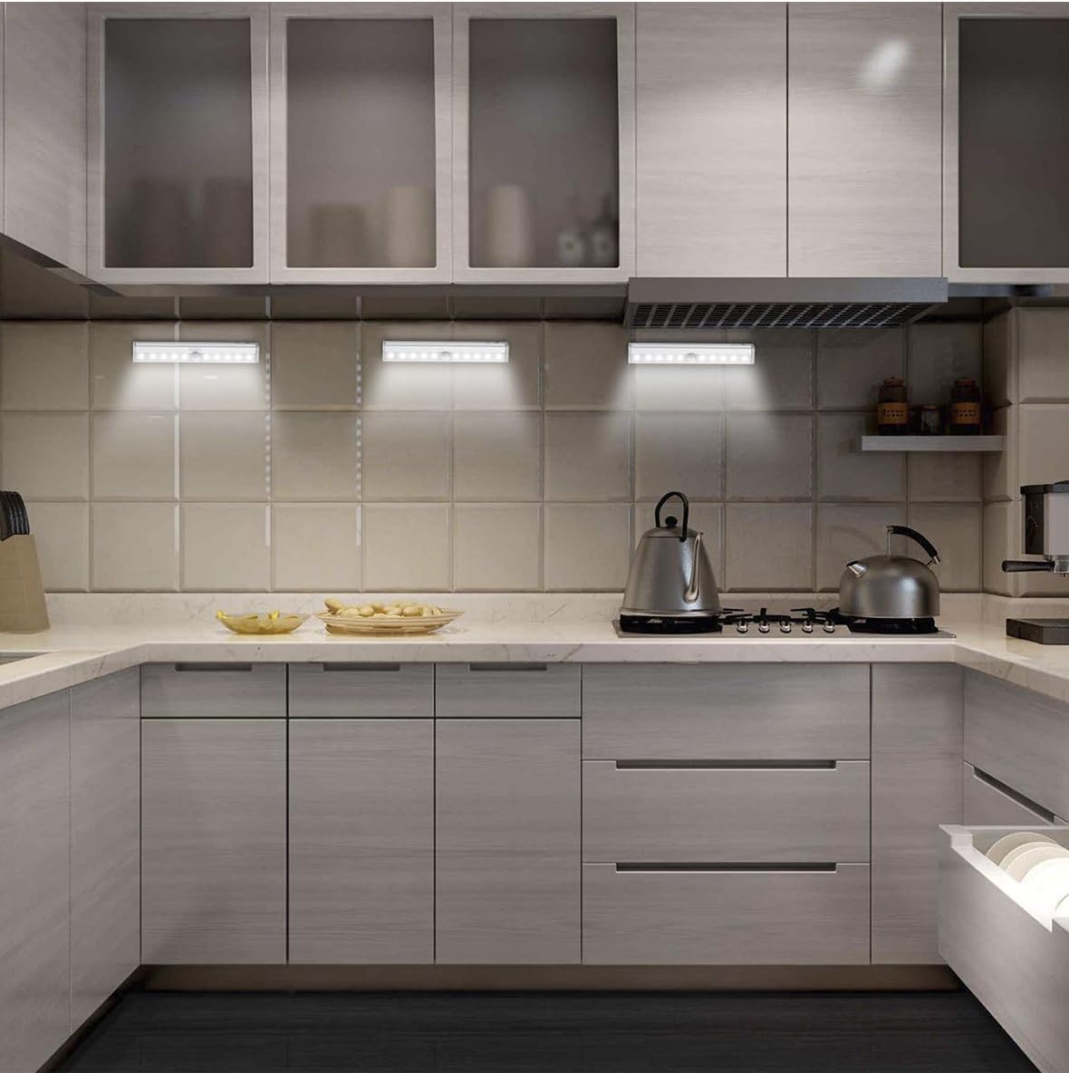Quick Sense 10-LED Motion Sensor Stick-On Battery-Powered Cabinet Light