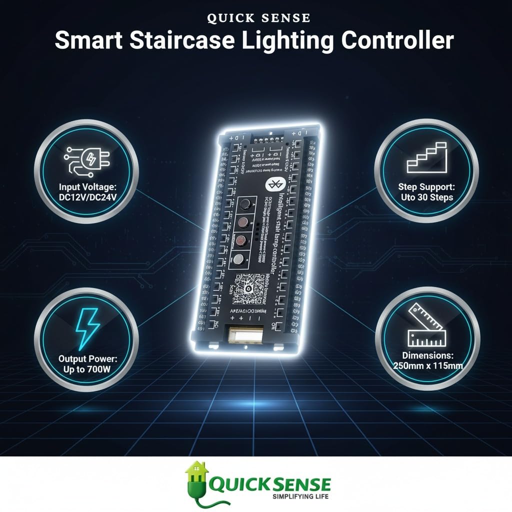 Quick Sense Bluetooth PIR Staircase LED Strip Motion Controller