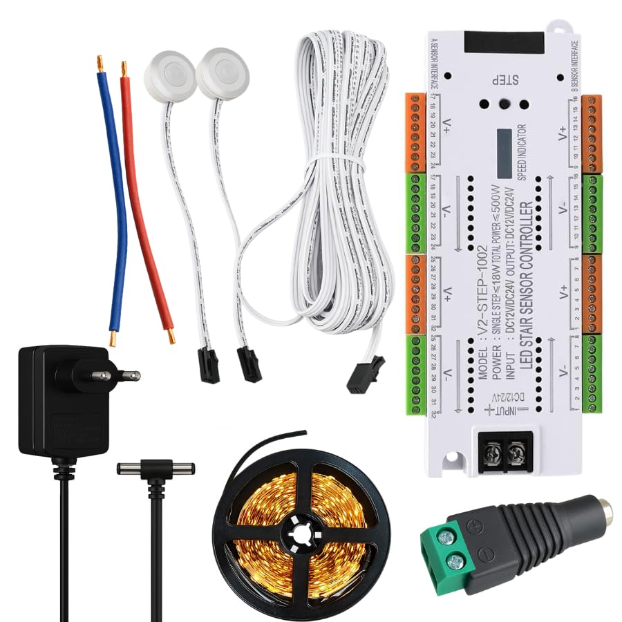 Quick Sense 32-Step Motion LED Staircase Lighting Kit with Sensors