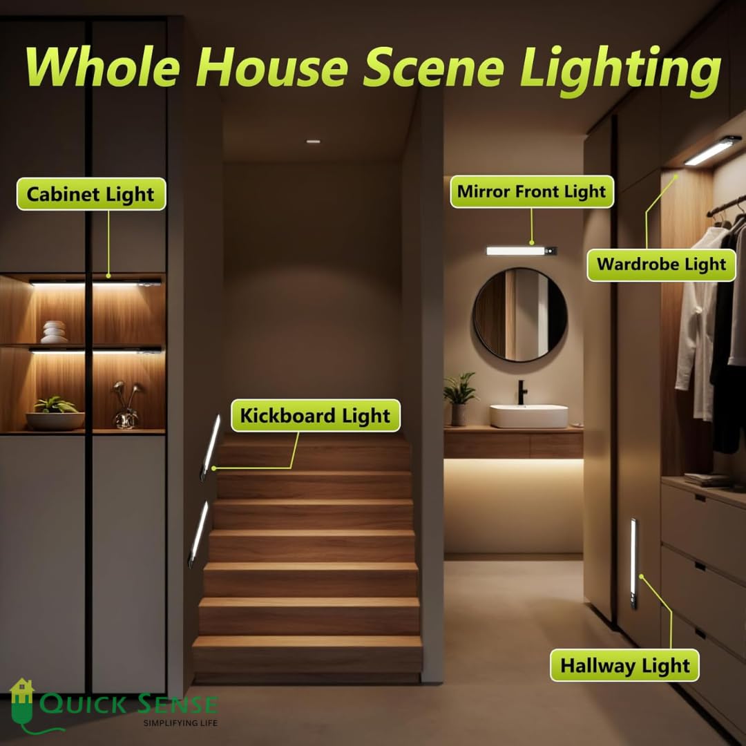 Quick Sense Rechargeable Motion Sensor LED Under-Cabinet Lights 2-Pack
