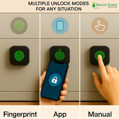 Quick Sense Bluetooth Fingerprint Cabinet Lock with App Apple Watch