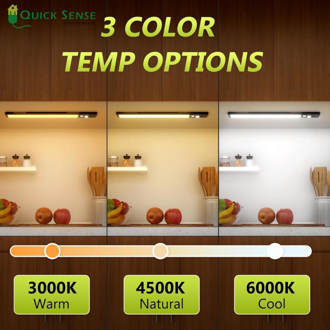 Quick Sense Rechargeable Motion Sensor LED Under-Cabinet Lights 2-Pack