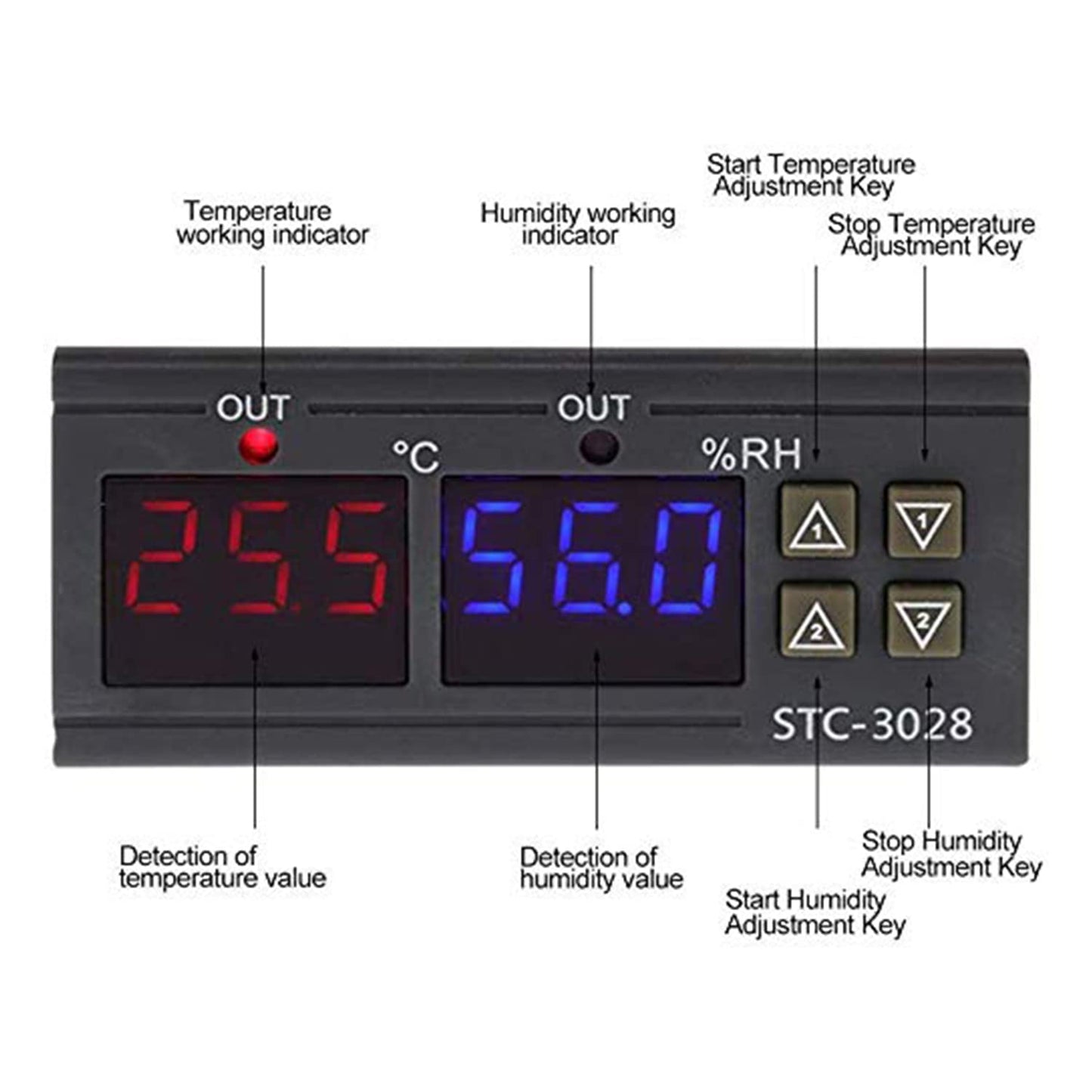 Quick Sense QS-TC-03 220V Digital Humidity Control Controller with Probe