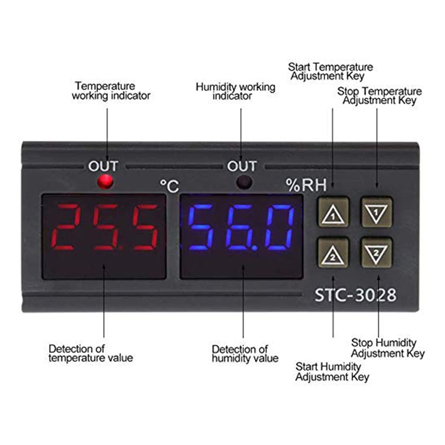 Quick Sense QS-TC-03 220V Digital Humidity Control Controller with Probe