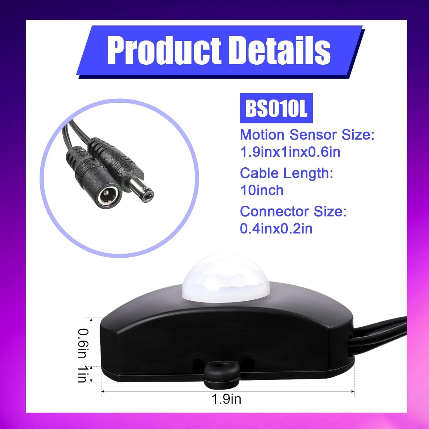 Quick Sense QS-WR07 PIR Motion Sensor Switch for LED Strips