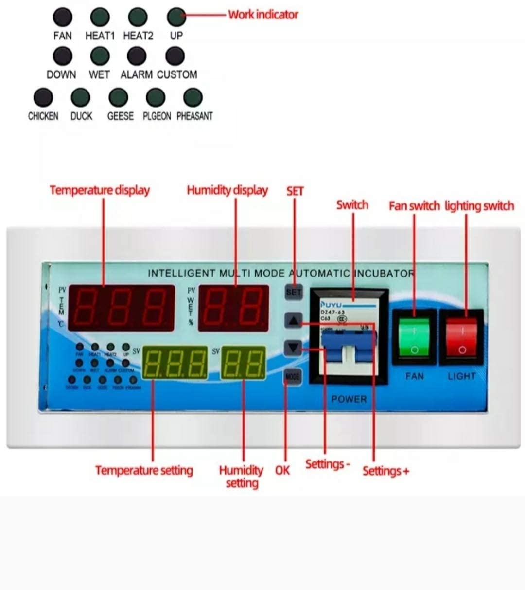 Quick Sense XM18 Digital Automatic Egg Incubator Controller Sensor