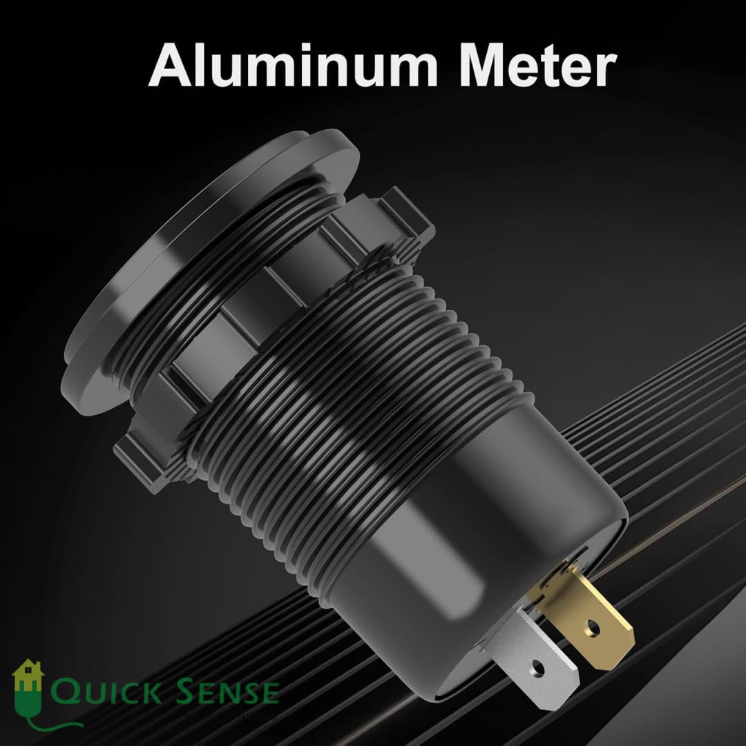 Quick Sense 12V PD65W USB Car Charger with Voltmeter Switch