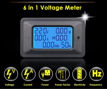 Quick Sense Digital Power Meter Voltmeter Ammeter Energy Monitor