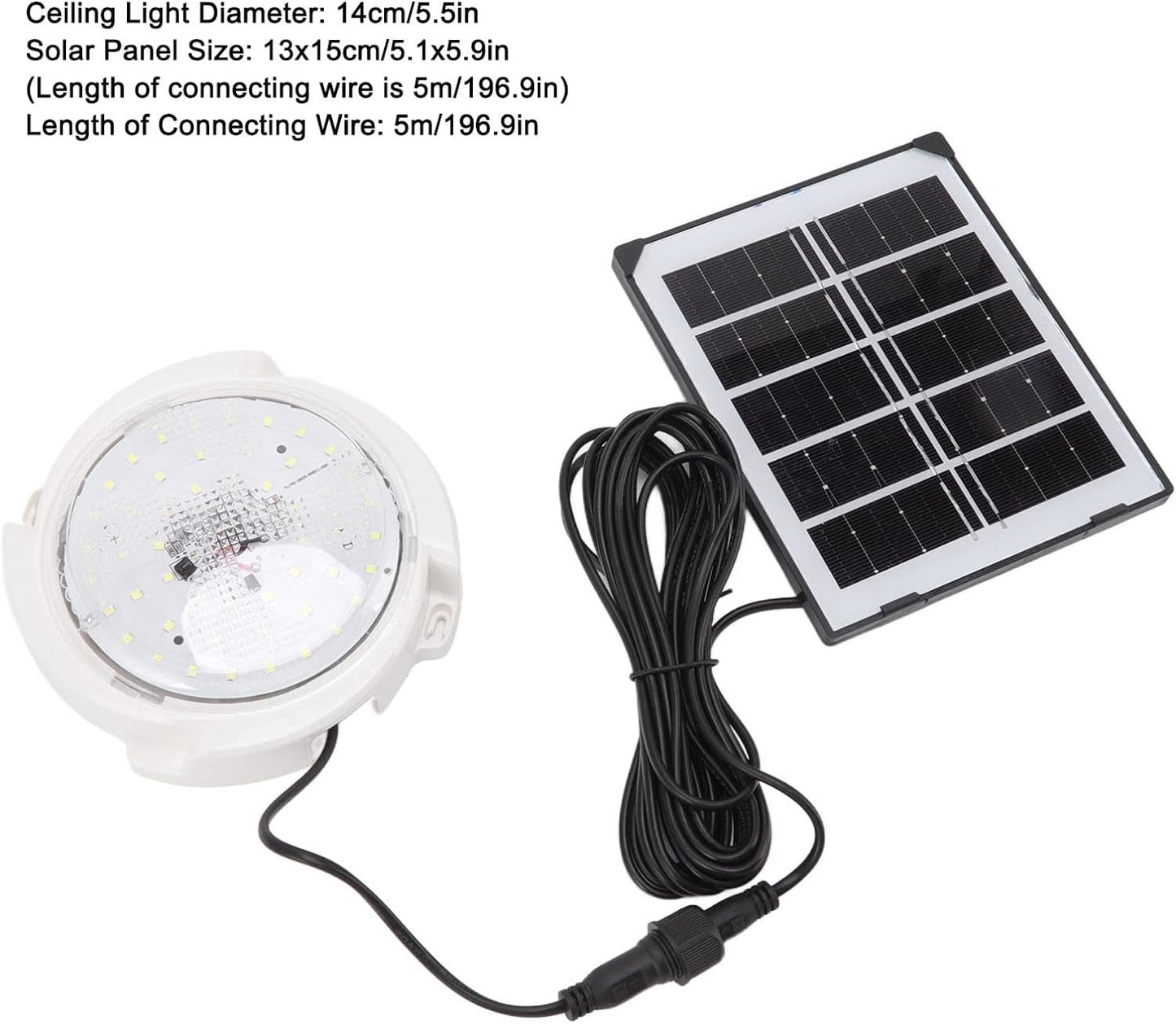 Quick Sense Solar Ceiling Light 60W Remote Control Waterproof LED