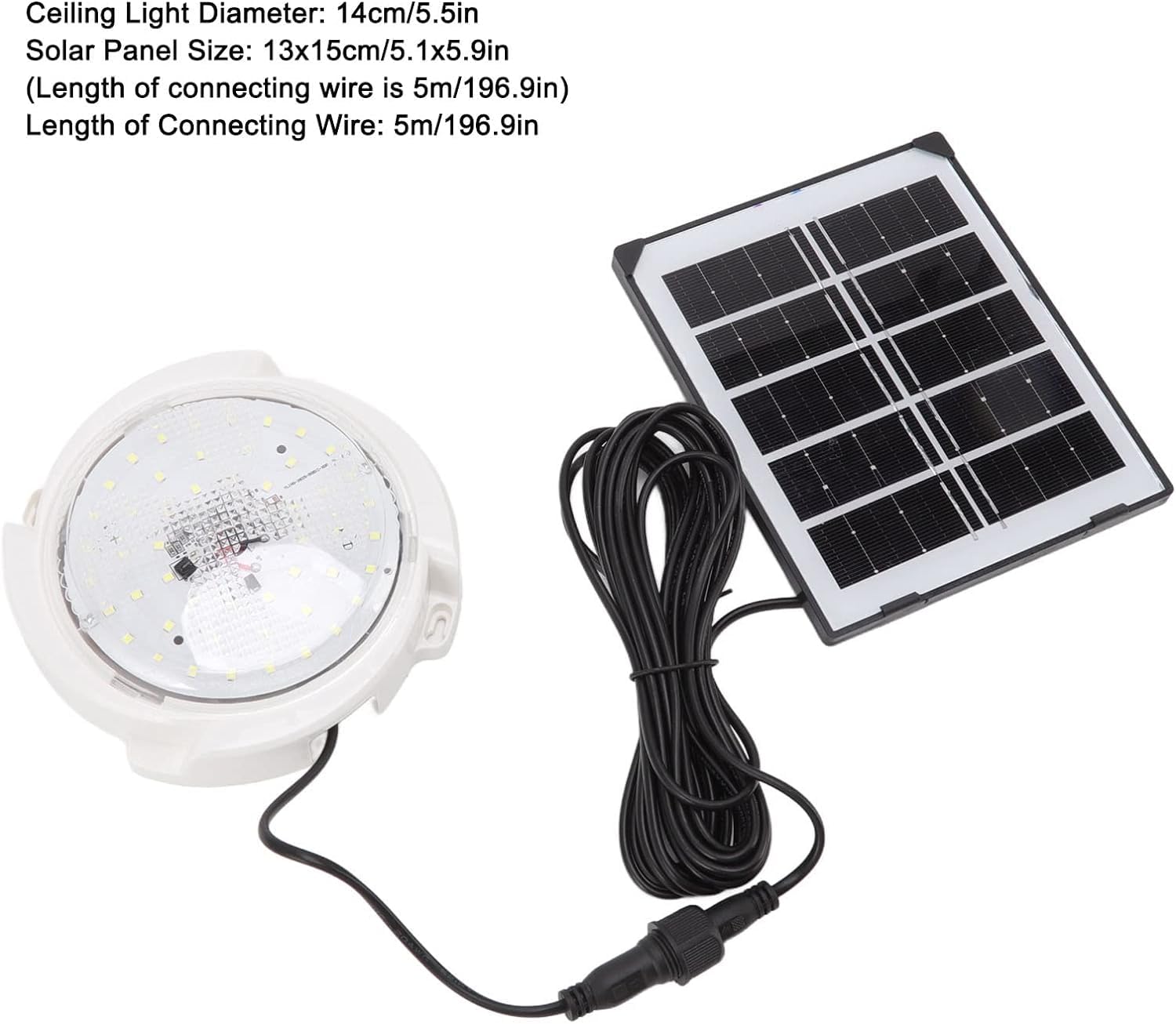 Quick Sense Solar Ceiling Light 60W Remote Control Waterproof LED