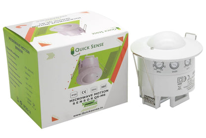 Quick Sense Recessed Ceiling Microwave Motion Sensor Pack of 2