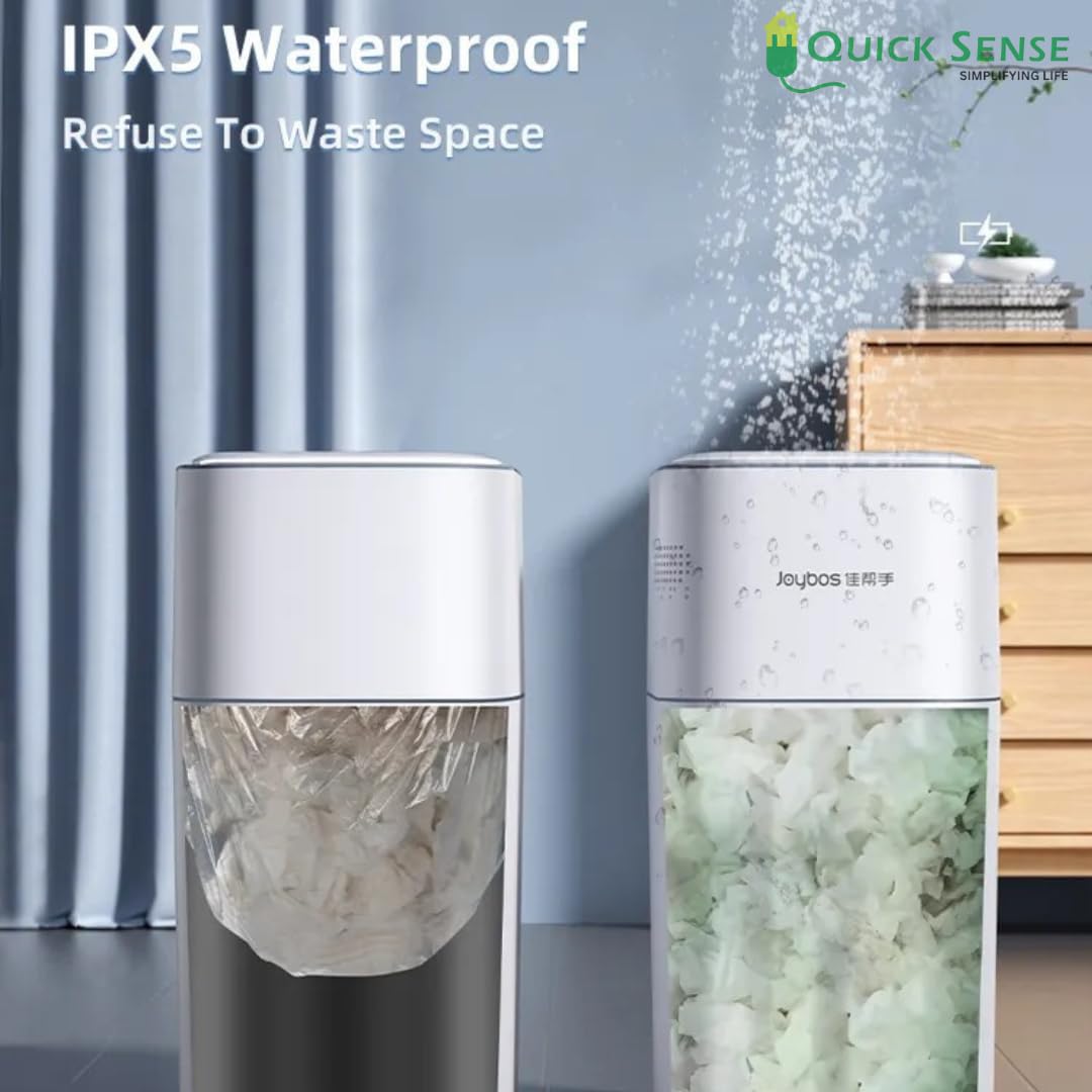 Quick Sense Motion Sensor Slim Bathroom Trash Can 14L Waterproof