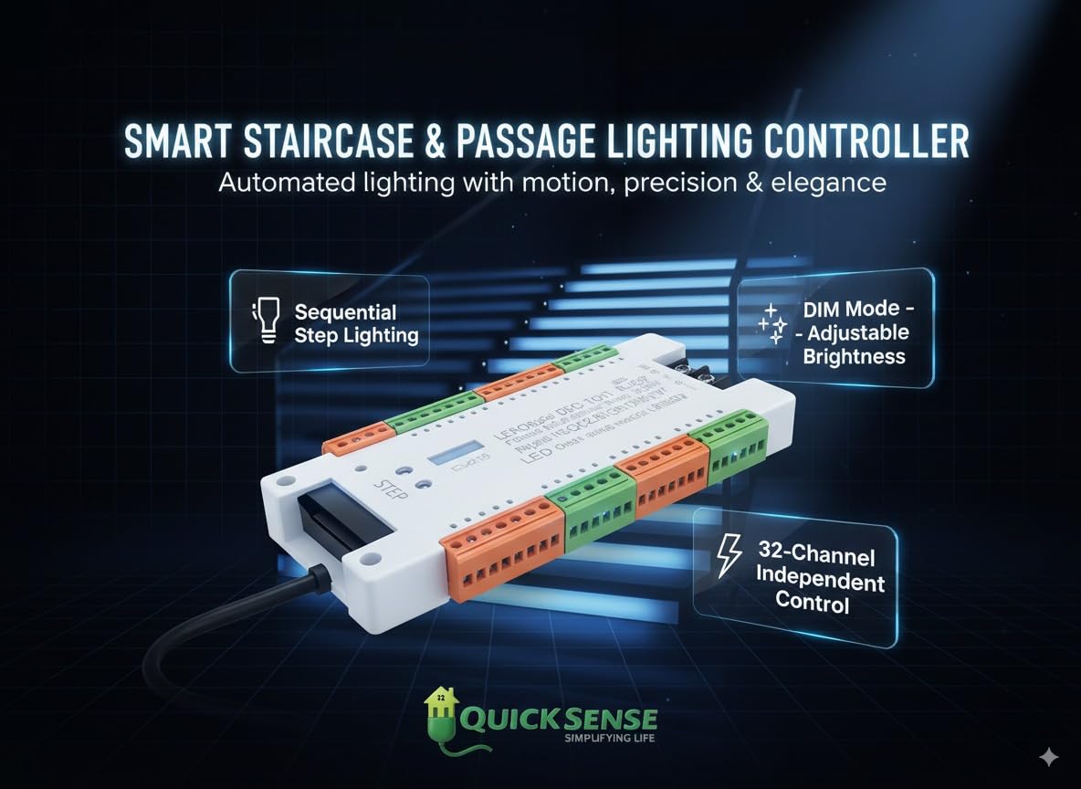 Quick Sense 32-Step Motion LED Staircase Lighting Kit with Sensors