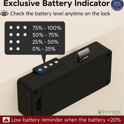 Quick Sense Hidden Smart Cabinet Lock RFID Bluetooth NFC Control