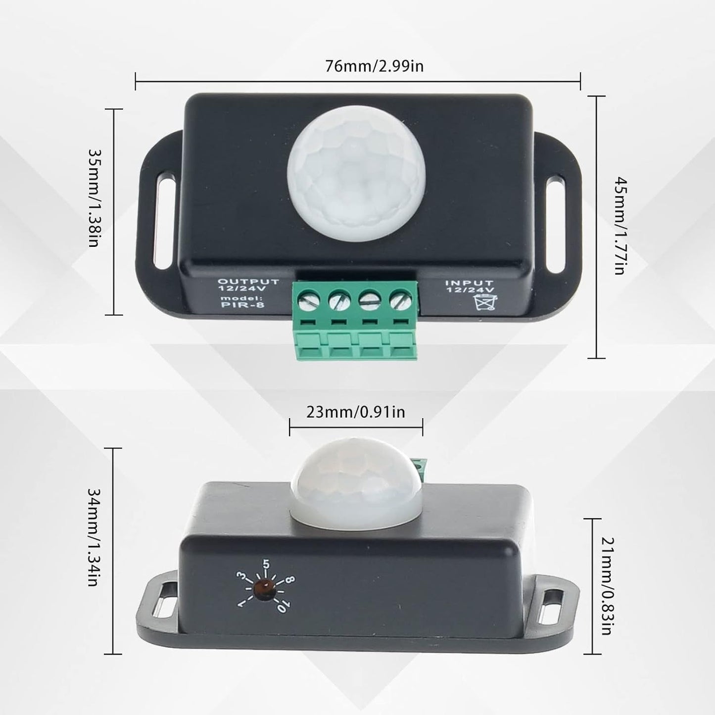 Quick Sense 12V-24V PIR Motion Sensor with LED Strip Combo