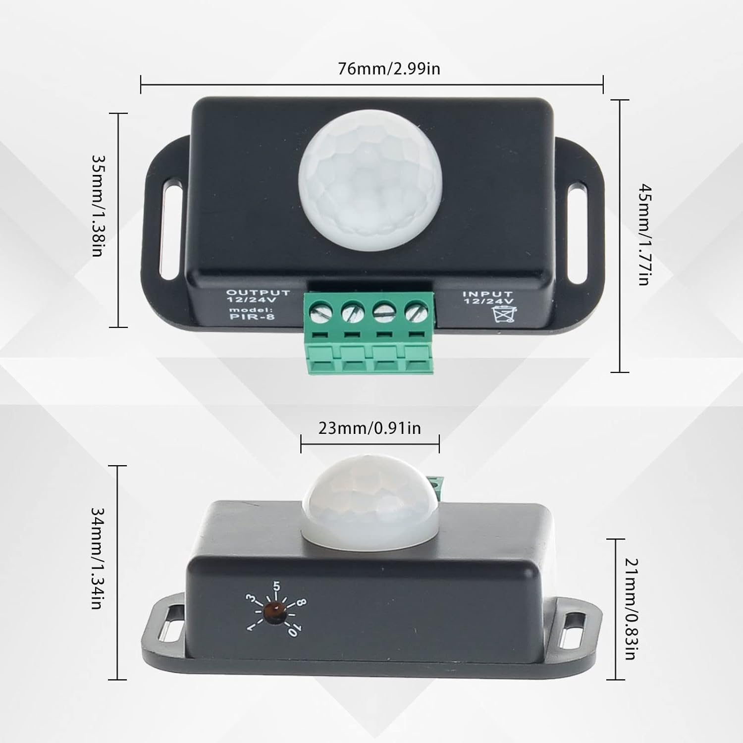 Quick Sense 12V-24V PIR Motion Sensor with LED Strip Combo