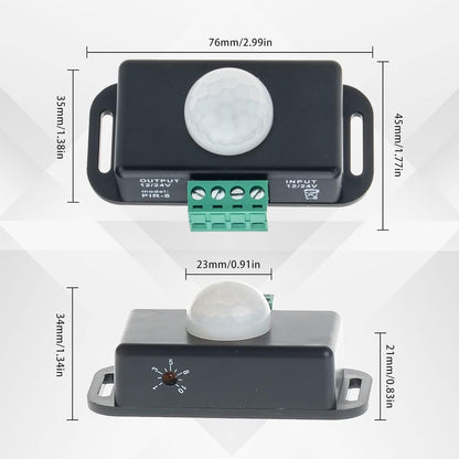 Quick Sense 12V-24V PIR Motion Sensor with LED Strip Combo