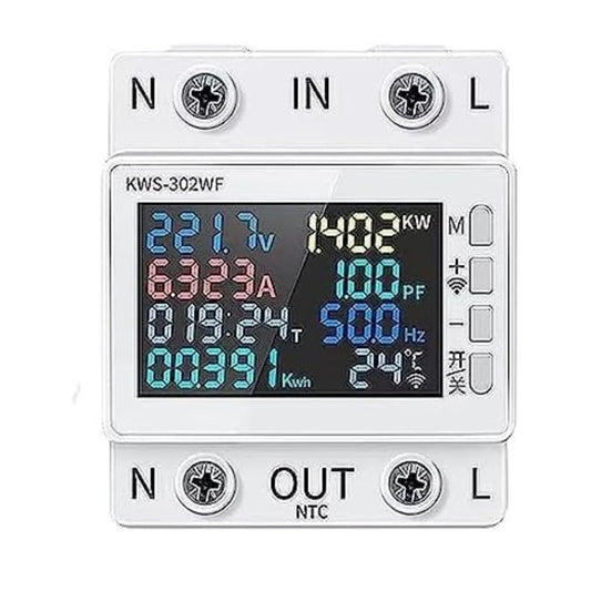 Quick Sense WiFi 8-in-1 Energy Power Meter with Color LCD