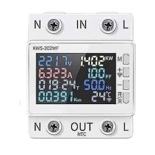 Quick Sense WiFi 8-in-1 Energy Power Meter with Color LCD
