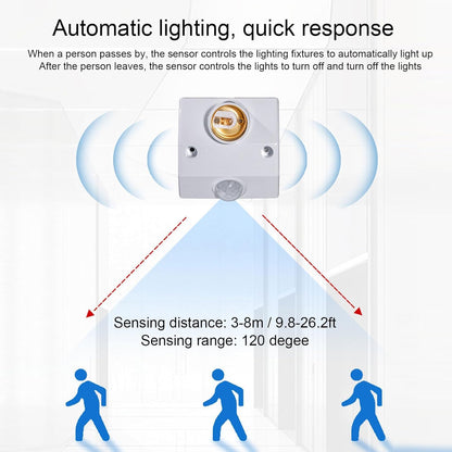 Quick Sense PIR Motion Sensor Lamp Holder E27/B22 Automatic