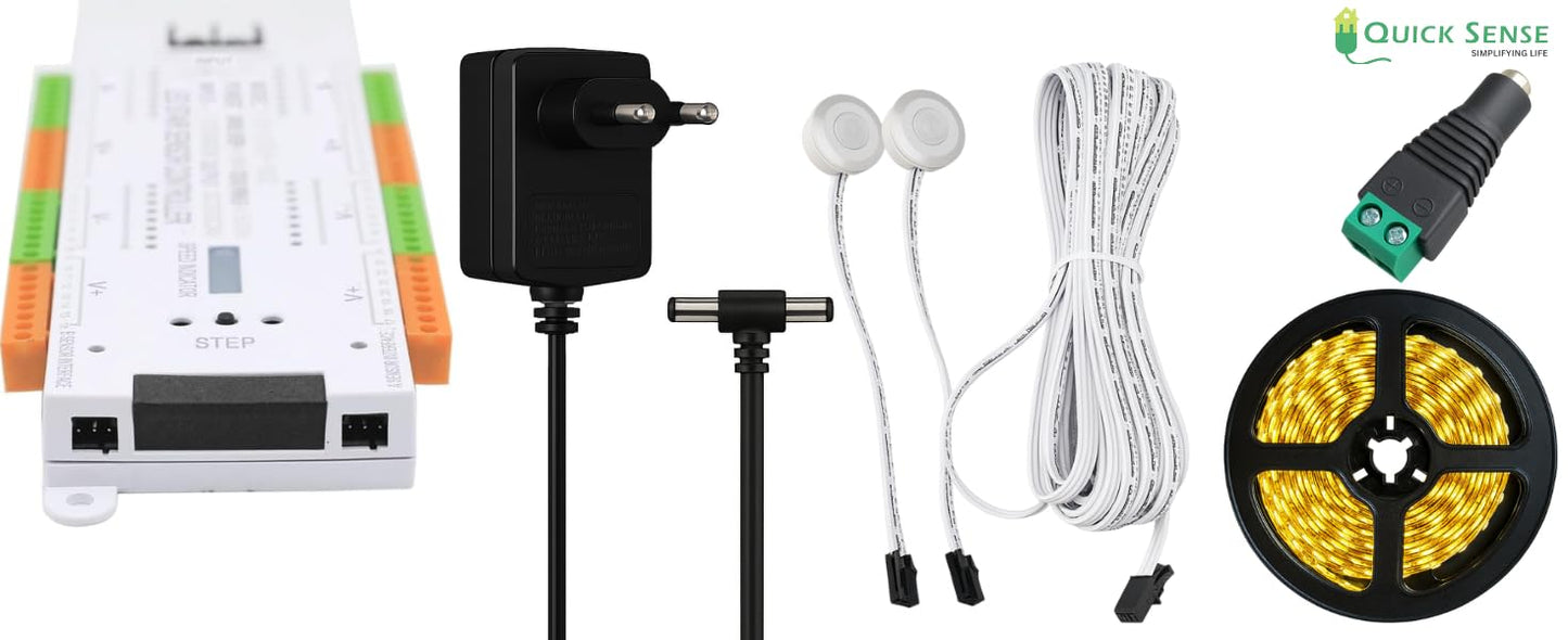 Quick Sense 32-Step Motion LED Staircase Lighting Kit with Sensors
