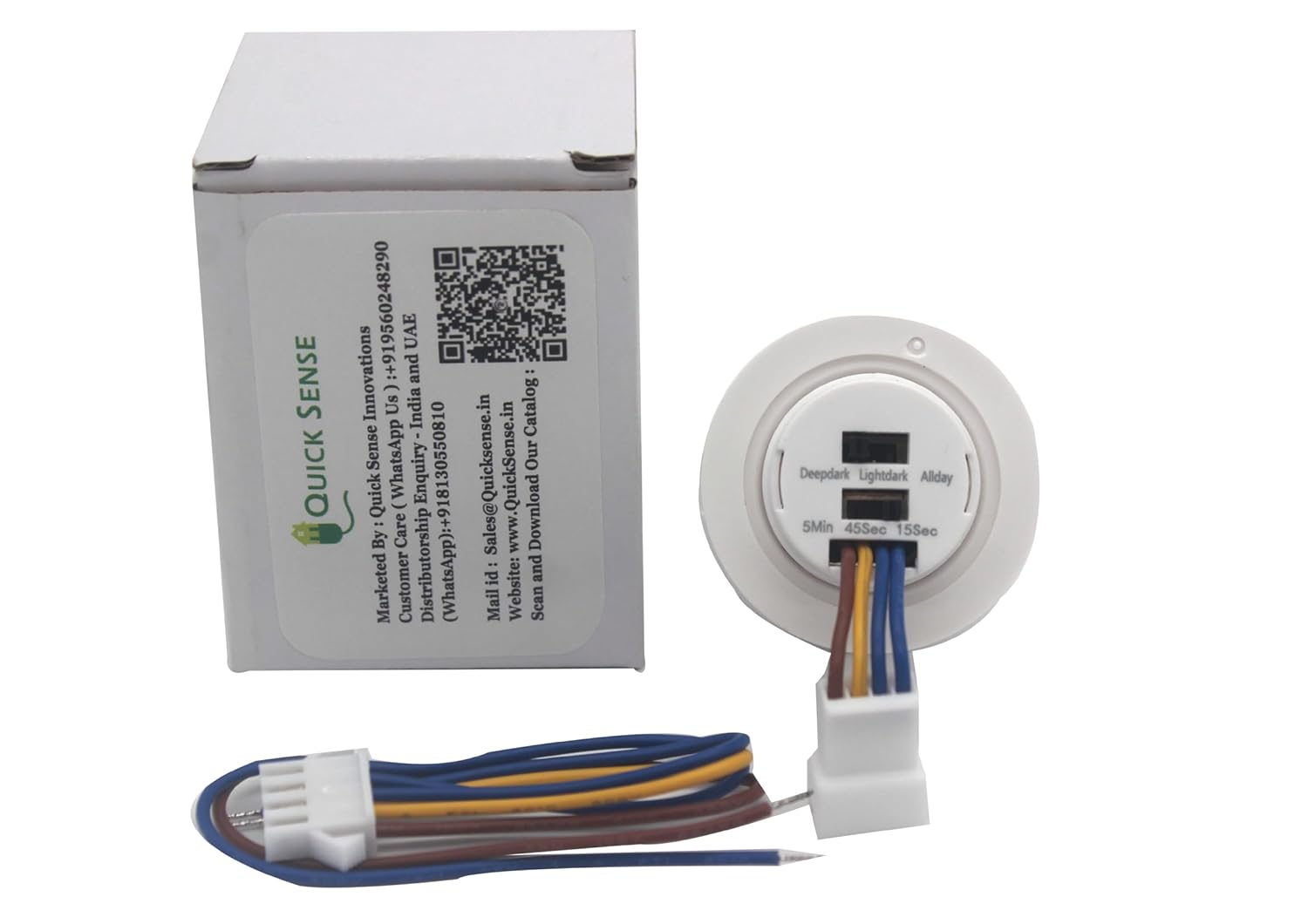 Quick Sense QS-05B Mini PIR Motion Sensor 120° 3–5m Range