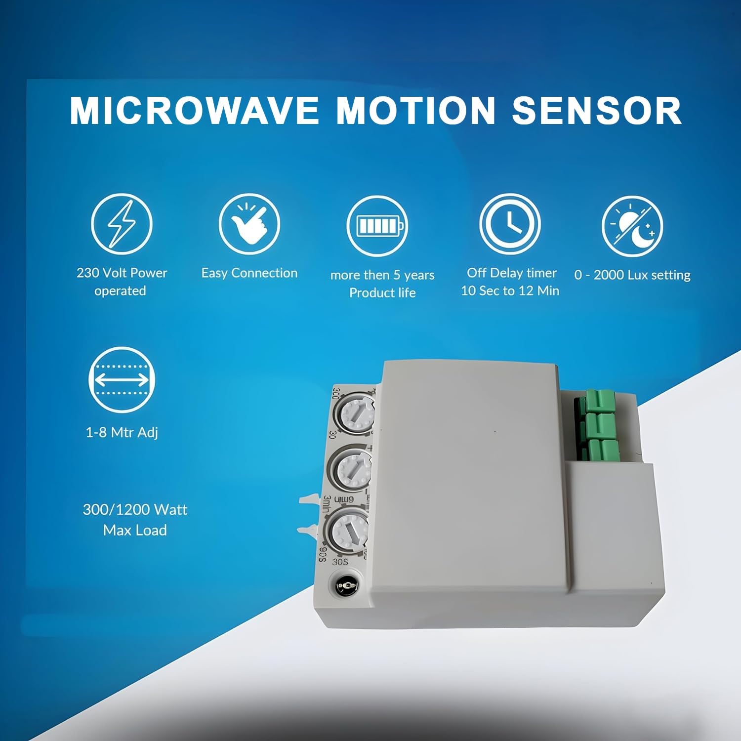 Quick Sense QS-M5A Microwave Radar Motion Sensor Occupancy Detector