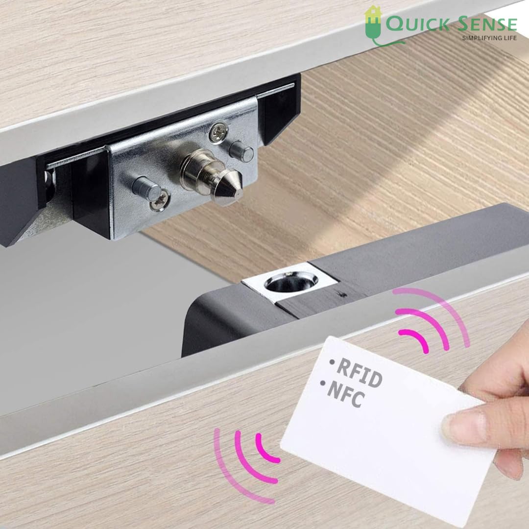 Quick Sense RFID Hidden Electronic Cabinet Lock for Wooden Drawers