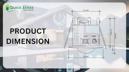 Quick Sense Recessed Ceiling Microwave Motion Sensor Pack of 2