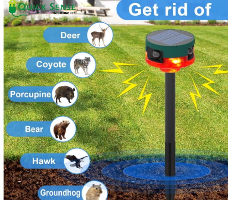 Quick Sense Solar Motion Alarm 360° Detection 129dB Siren