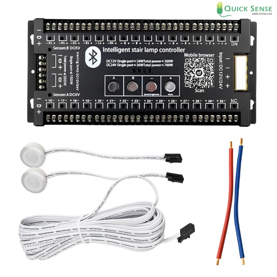 Quick Sense Bluetooth PIR Staircase LED Strip Motion Controller
