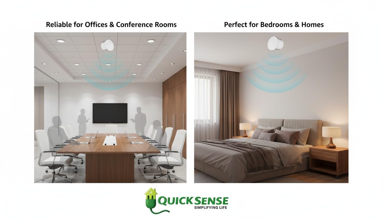 Quick Sense QS-BR02 Microwave Presence Sensor with Breath Detection 360°