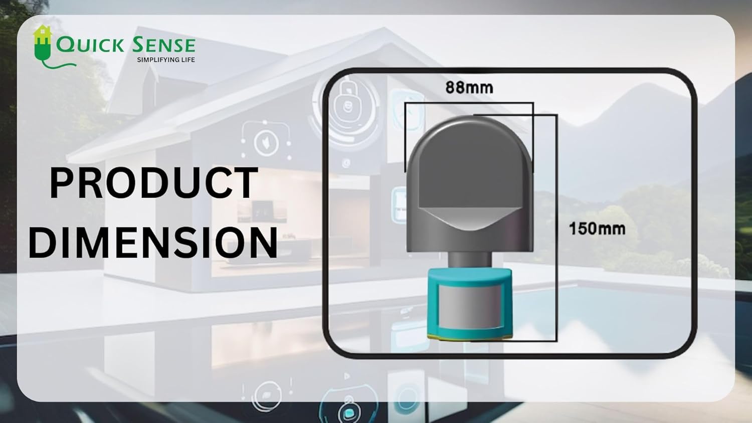 Quick Sense QS-11 220V PIR Motion Sensor Switch, Adjustable Lux