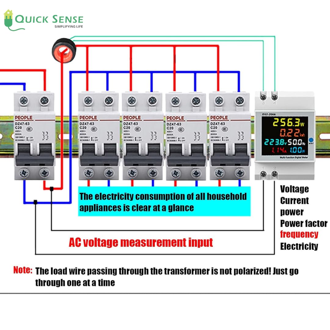 Quick Sense WiFi Single-Phase 6-in-1 Energy Meter 100A