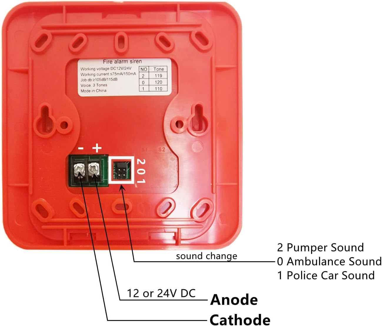 Quick Sense Agni 12V DC Fire Alarm Siren Loud Alert