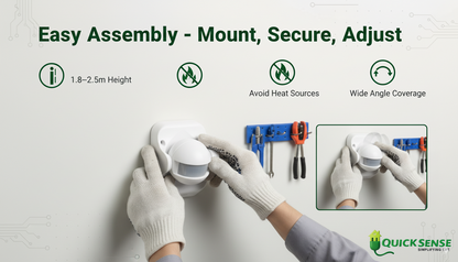 Wall Mount PIR Sensor Qs-09