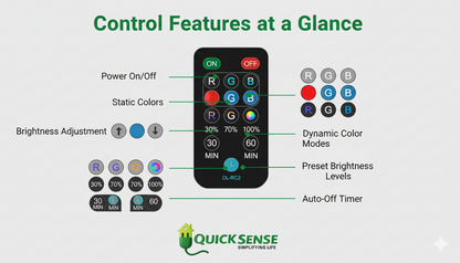Color Changing Closet Fixture with Remote B2B