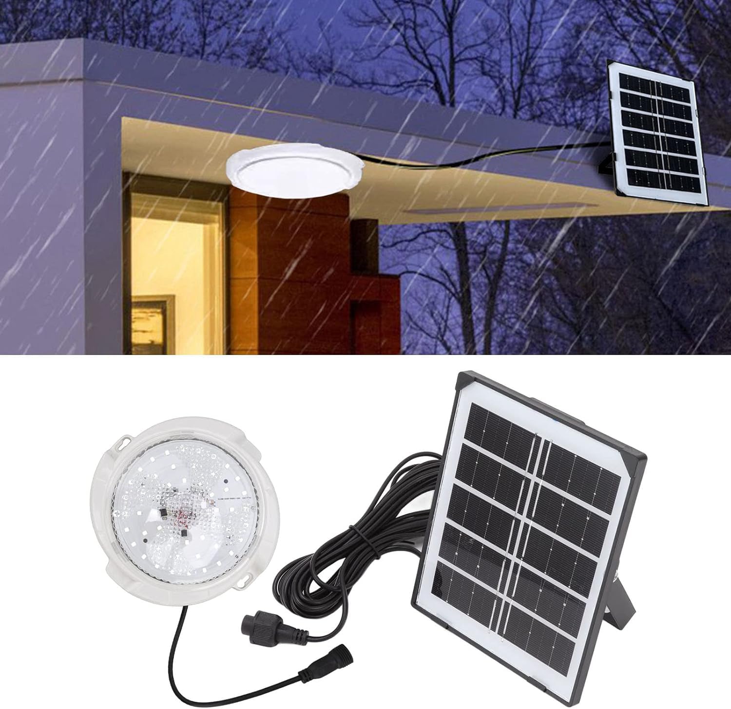Quick Sense Solar Ceiling Light 10W Remote Controlled Waterproof LED