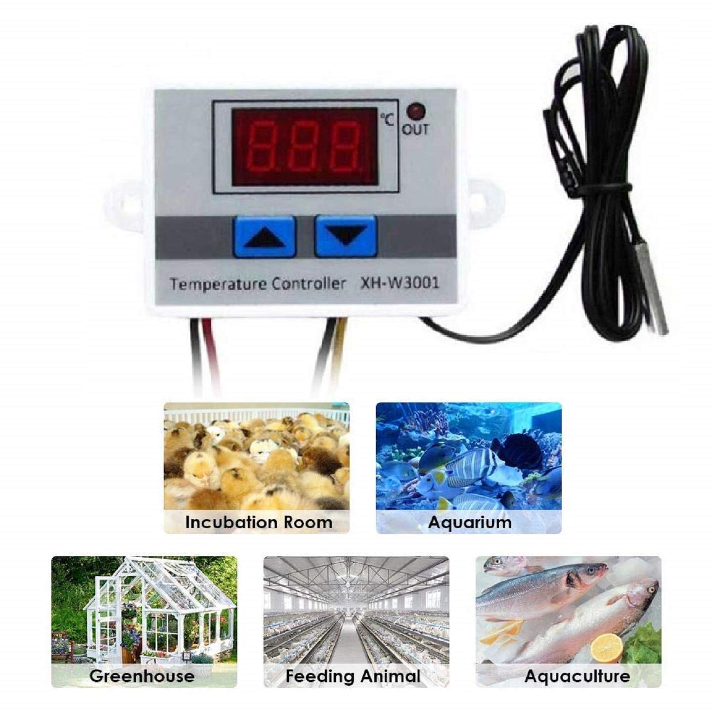 Quick Sense Digital LED Temperature Controller 230V with Thermocouple Sensor