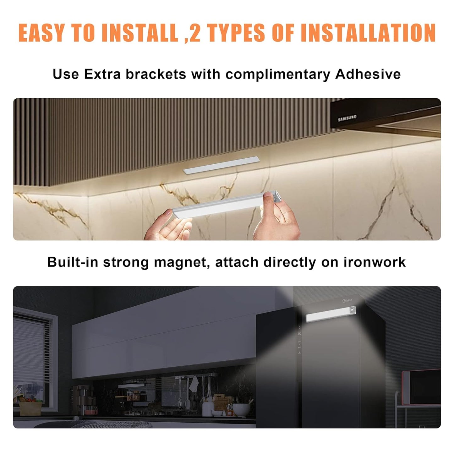 Quick Sense Rechargeable Motion Sensor LED Under-Cabinet Dimmable Light