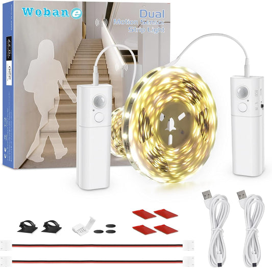 Quick Sense Rechargeable Dual Motion Sensor LED Strip Light