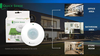 Quick Sense QS-07 360° PIR Motion Sensor Ceiling Mount Switch