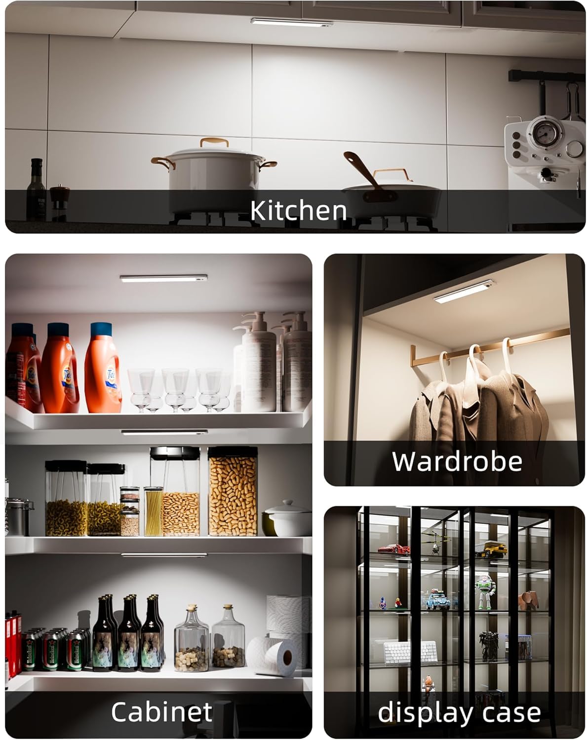 Quick Sense Rechargeable Motion Sensor LED Wardrobe Under-Cabinet Light