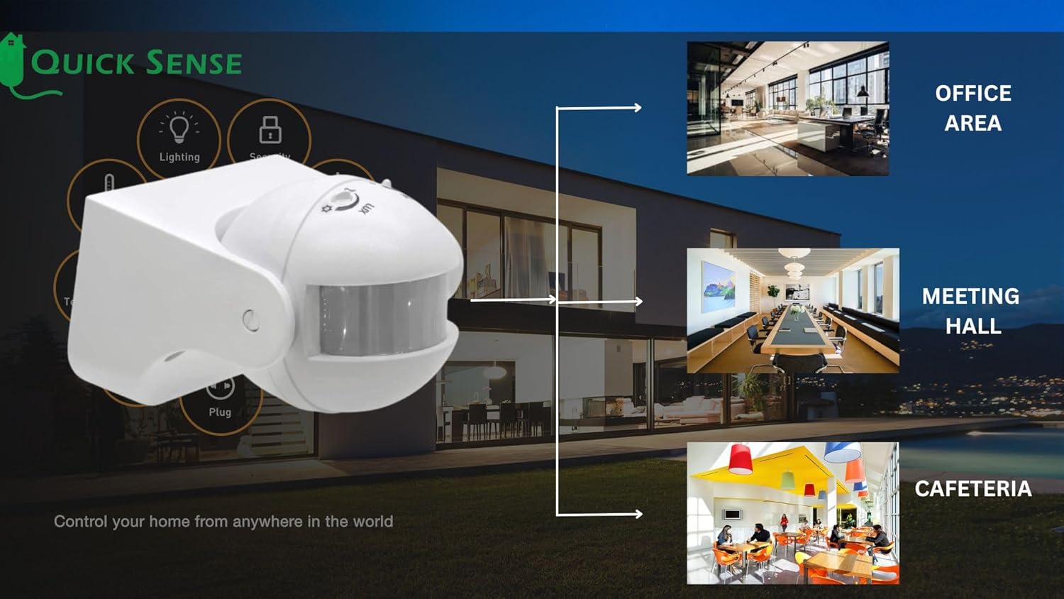 Quick Sense QS-09 Wall PIR Motion Sensor Switch Adjustable Lux